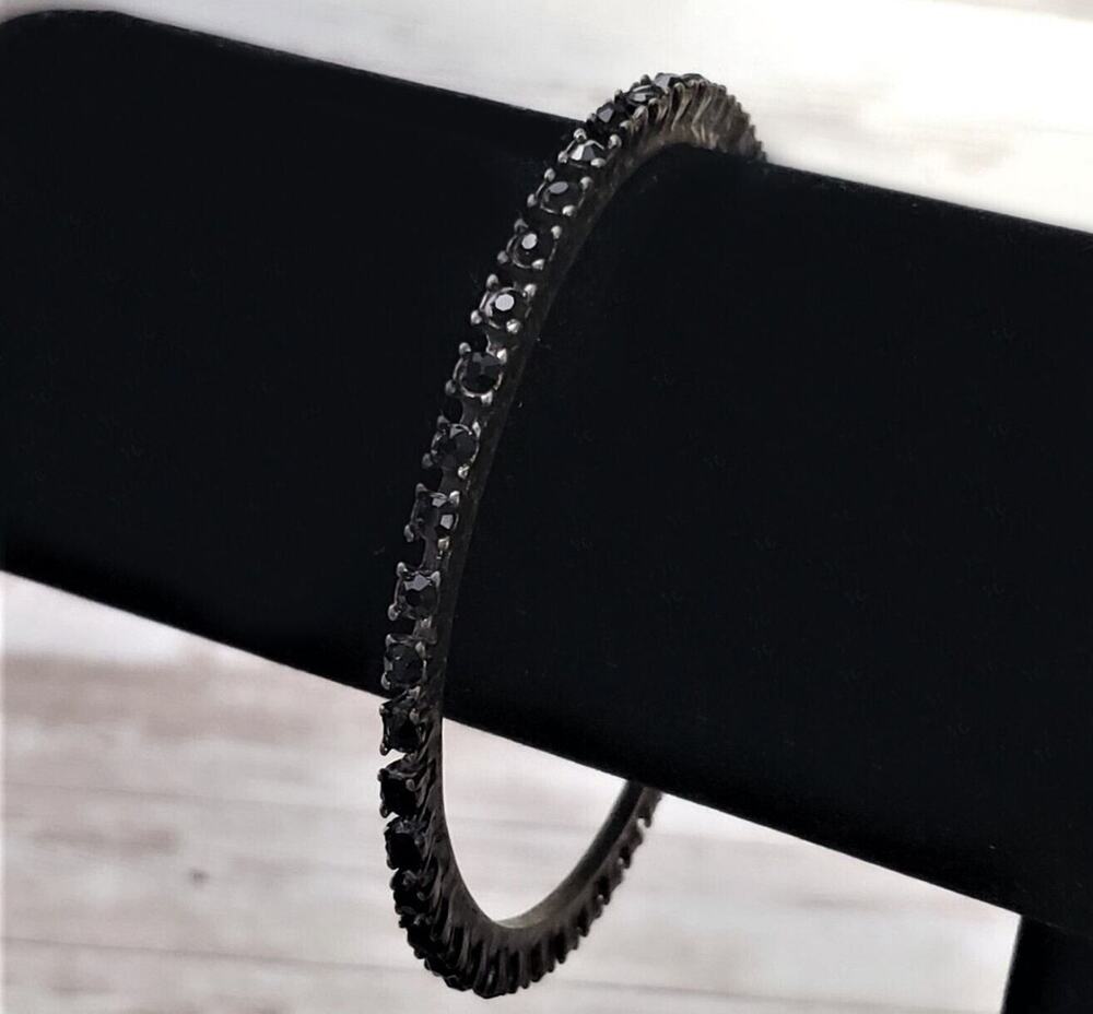 Vintage Bracelet Dainty Bracelet with Black Gems